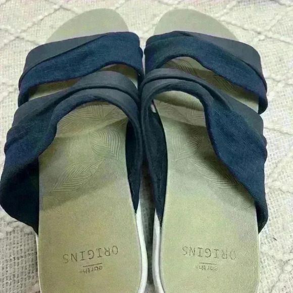 Earth Origins Giana Slip On Comfort Walking Sandals in Navy Blue, Women’s Sz 7.5 - Picture 9 of 11